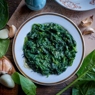 Фотография рецепта Испанахи с чесноком и зеленью автор Мамия Джоджуа