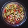 Фотография рецепта Итальянский салат с макаронами ветчиной и солеными огурцами автор Марина Короткова