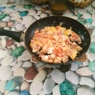 Фотография рецепта Яичница с беконом помидорами и сыром автор Никита Халитов