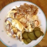 Фотография рецепта Яичница с картофелем и сыром автор ABSSPB