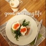 Фотография рецепта Яйца пашот на тостах с красной икрой и рукколой автор N F
