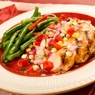 Фотография рецепта Эскалопы из индейки на гриле с легким кукурузным салатом автор Masha Potashova