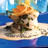 Фотография рецепта Карбонара из дайкона с икрой кефали и лимонной цедрой автор GAEA