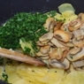 Фотография рецепта Картофель с грибами в сливках автор Лика Волкова