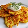 Фотография рецепта Картофельные оладьи лорики с грибами и яйцом автор Ekaterina Gusakova