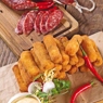 Фотография рецепта Картофельные крокеты с сыром моцарелла и сыровяленой острой колбасой автор Еда
