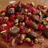 Фотография рецепта Каштановый пирог с миндалем клюквой и фисташками автор Алена