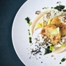 Фотография рецепта Котлеты из топинамбура с капустой и соусом чимичурри автор Еда