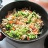 Фотография рецепта Курица с брокколи и морковью тушеная в сливках автор Татьяна Петрухина