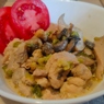 Фотография рецепта Курица с грибами и зеленым луком в сливочном соусе автор Ална Казавчинская