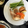 Фотография рецепта Курица с томленым чесноком картофелем зеленой спаржей и перцем автор Игорь Громов
