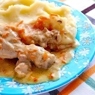 Фотография рецепта Курица в молочносметанном соусе с грибами автор Екатерина Луценко