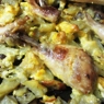 Фотография рецепта Картофель с курицей в духовке автор Татьяна Петрухина
