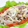 Фотография рецепта Куриный салат с ветчиной и опятами автор Lena