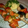 Фотография рецепта Куриный шашлык подомашнему с грибами и ананасами автор Елена Гаврилина