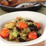 Фотография рецепта Лукпорей тушеный с черносливом и помидорами черри автор GAEA