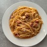 Фотография рецепта Макароны с сосисками в томатном соусе автор Олеся Потапова