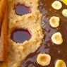 Фотография рецепта Манная каша с фундуком темным шоколадом и клюквенногранатовым соусом автор Саша Данилова