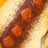 Фотография рецепта Манная каша с сушеными кумкватами и мятным шоколадным соусом автор Саша Данилова