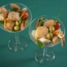Фотография рецепта Мартини с королевскими креветками и морскими гребешками автор Сеть магазинов БиоМаркет