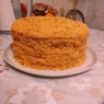 Фотография рецепта Медовый торт с кремом из бананов и вареной сгущенкой автор Катерина
