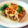 Фотография рецепта Мясо пофранцузски с картофелем помидорами и сыром автор Tatiana Jung