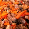 Фотография рецепта Мясо с грибами и овощами автор Лена Амелина