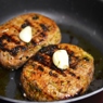 Фотография рецепта Мраморный бургер со стейком из мраморной говядины и соусом из голубого сыра автор Антонина Сапрыкина