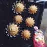 Фотография рецепта Новогодние кексы с мандаринами и грецкими орехами автор Наталия Черепенникова