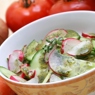 Фотография рецепта Огуречный салат с редисом мятой и фетой автор Masha Potashova