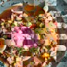 Фотография рецепта Окрошка со свекольным мороженым и хреном автор Еда