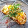 Фотография рецепта Острая брускетта с перепелиными яйцами автор Лоскутова Марианна