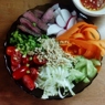 Фотография рецепта Острый овощной салат с говядиной автор Наталия Моногарова