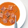 Фотография рецепта Острый томатный суп с сырными гренками автор Julia Chaikovskaya