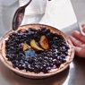 Фотография рецепта Открытый пирог с черникой и персиками автор Masha Potashova