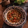 Фотография рецепта Овощной суп с чечевицей грибами и беконом автор Саша Давыденко