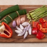 Фотография рецепта Овощи гриль с соусом из печеного чеснока автор ШЕФМАРКЕТ