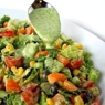 Фотография рецепта Овощной фитнессалат с соусом из авокадо автор Екатерина