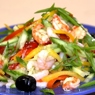 Фотография рецепта Овощной салат с семгой и креветками автор Анна