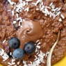Фотография рецепта Овсяная каша с шоколадом голубикой и кокосовой стружкой автор Саша Данилова