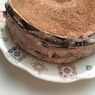 Фотография рецепта Овсяный блинный торт с творожноемалиновым кремом автор Abra Cadabra