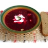 Фотография рецепта Пасхальный свекольный суп со сливочным хреном автор Саша Давыденко