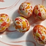 Фотография рецепта Пасхальные яйца окрашенные с помощью салфетки автор Лоскутова Марианна