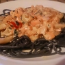 Фотография рецепта Паста с чернилами каракатицы с морепродуктами в сливочном соусе автор Anastasia Shihova