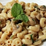 Фотография рецепта Паста с грибами и нежным мятным соусом автор Катерина