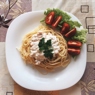 Фотография рецепта Паста с креветками в сливочночесночном соусе автор Виктория Бойко