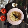 Фотография рецепта Паста с соусом песто из рукколы и грецких орехов автор Lesya Oskirko