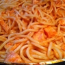 Фотография рецепта Паста со слабосоленым лососем в томатносливочном соусе автор Kseniya Buyanova