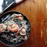 Фотография рецепта Паста в сливочночесночном соусе с креветками и сладким перцем автор Лена Соловьева