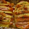 Фотография рецепта Печеная картошкагармошка с беконом автор domoveonok